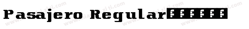Pasajero Regular字体转换